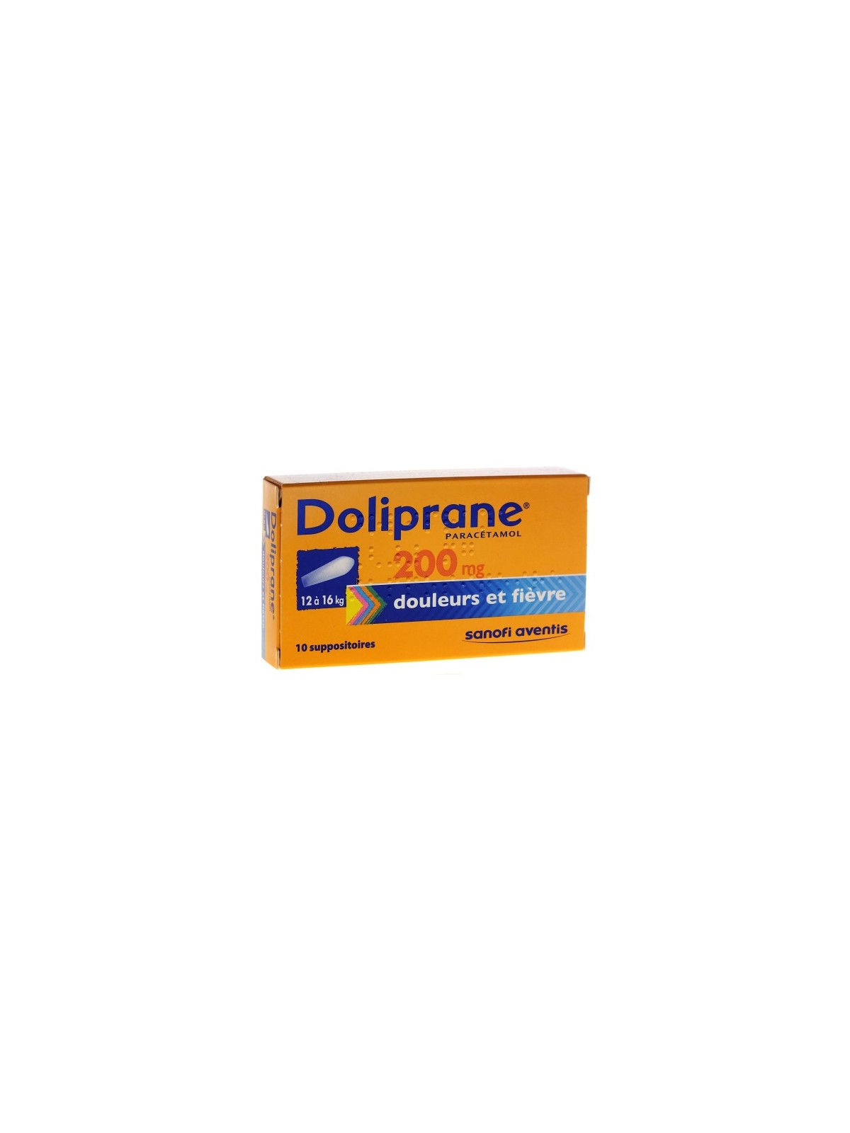 Doliprane 200mg Suppositoire x10 suppositoires | Nom de la...
