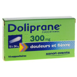 DOLIPRANE 300MG Douleurs et Fièvre 15-24KG Suppositoires boite de 10