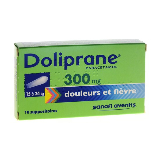 DOLIPRANE 300MG Douleurs et Fièvre 15-24KG Suppositoires boite de 10