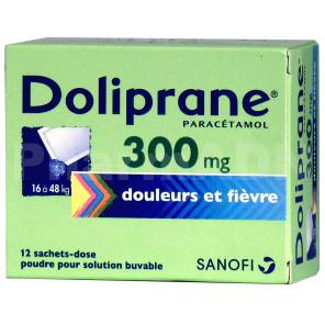 DOLIPRANE 300MG Douleurs et Fièvre 16-48KG Sachets boite de 12