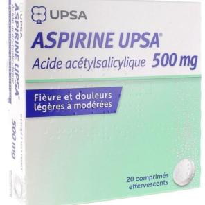 Aspirine UPSA 500mg 20 comprimés effervescents