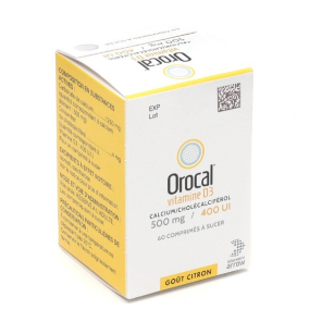 Orocal Vitamine D3 500 Mg/400 U.I., Comprimé A Sucer | Nom de la...
