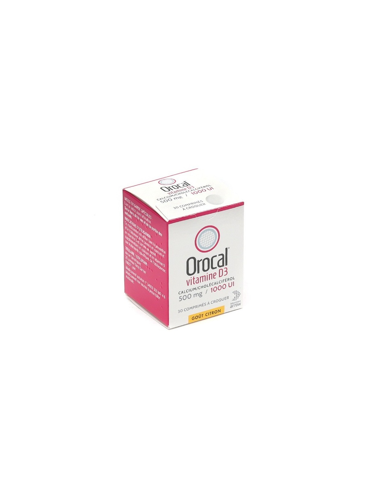 OROCAL D3 500MG/1 000UI CPR BTE 30