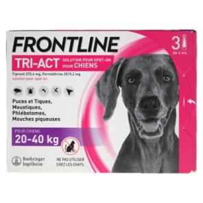 FRONTLINE TRI-ACT CHIEN 20-40KG BTE 3
