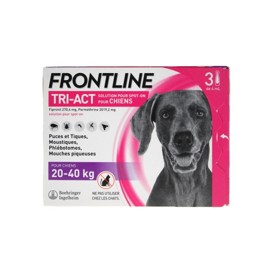 FRONTLINE TRI-ACT CHIEN 20-40KG BTE 3