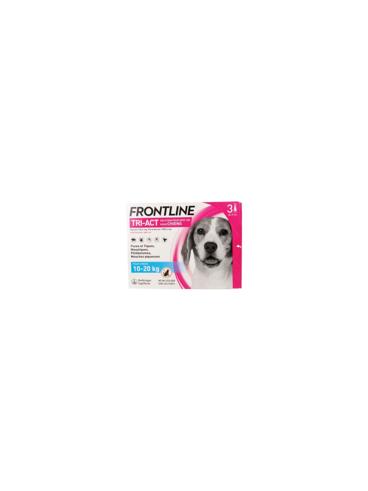 FRONTLINE TRI-ACT CHIEN MOYEN PIP BTE 3