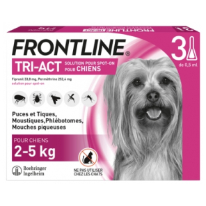 FRONTLINE TRI-ACT CHIEN XS 2-5KG BTE 3