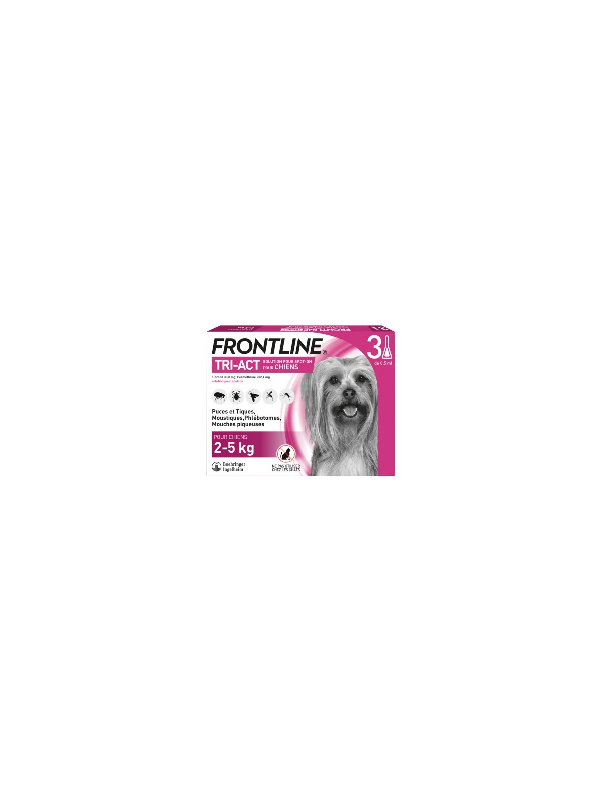 FRONTLINE TRI-ACT CHIEN XS 2-5KG BTE 3