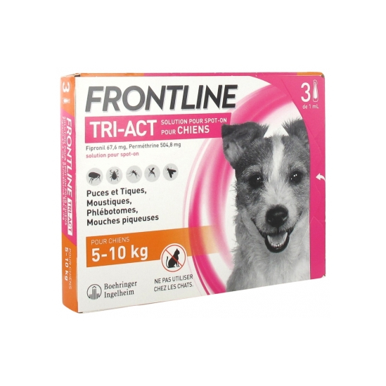 FRONTLINE TRI-ACT CHIEN 5-10KG BTE 3