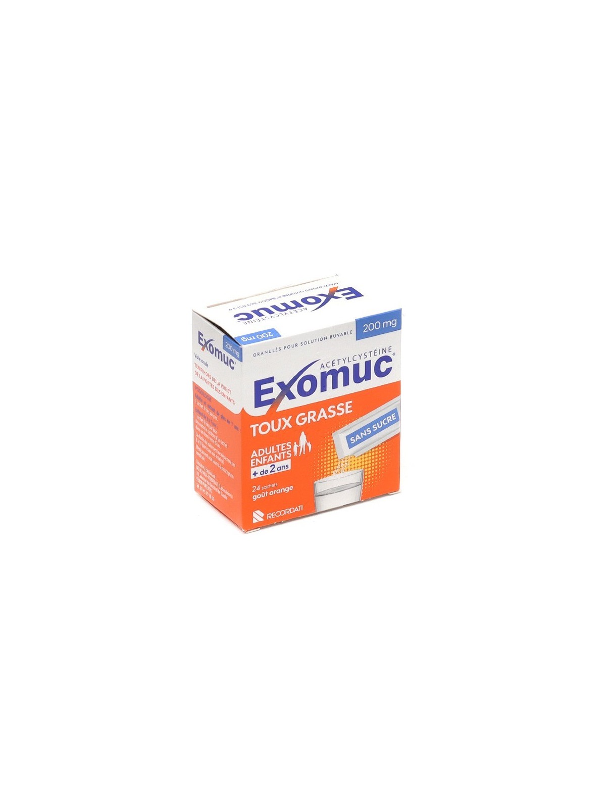 Exomuc orange 200mg 24 sachets