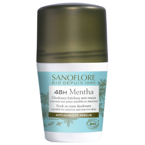 SANOFLORE 48H Mentha Déodorant Fraîcheur Anti-Traces Bio 50 ml