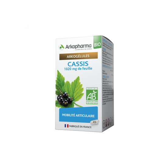 ARKOGELULES Cassis 1020mg de Feuille Mobilité Articulaire 45 Comprimés
