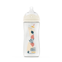 DODIE Biberon Anti-Colique Débit 3 Motif Rose 6 Mois et Plus 330ml