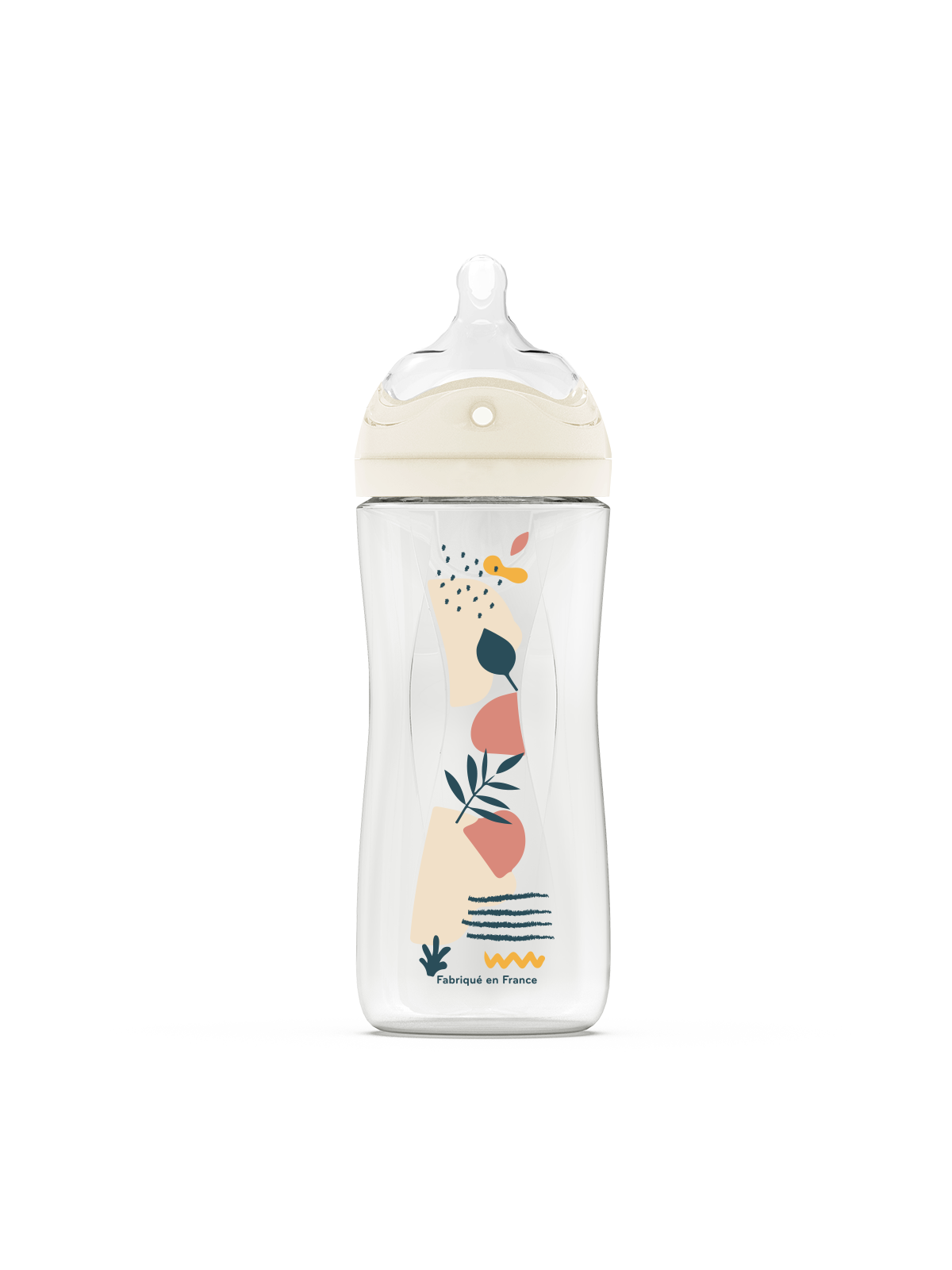 DODIE Biberon Anti-Colique Débit 3 Motif Rose 6 Mois et Plus 330ml