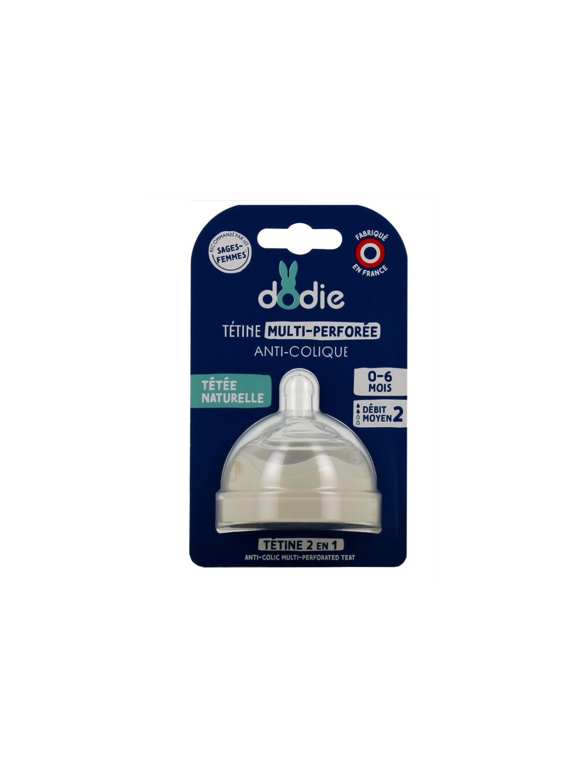 DODIE Tétine Multi-Perforée Anti-Colique Débit Rapide