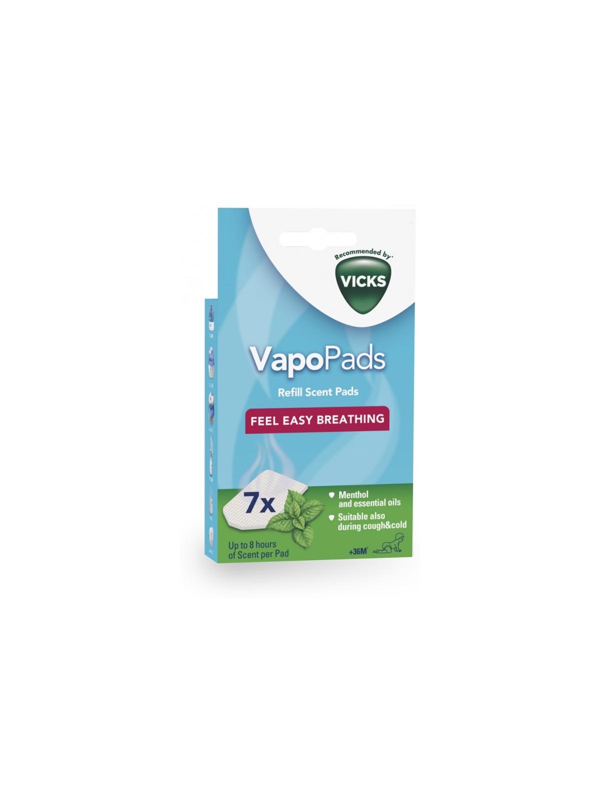 VICKS VapoPads 7 Recharges Parfumées au Menthol
