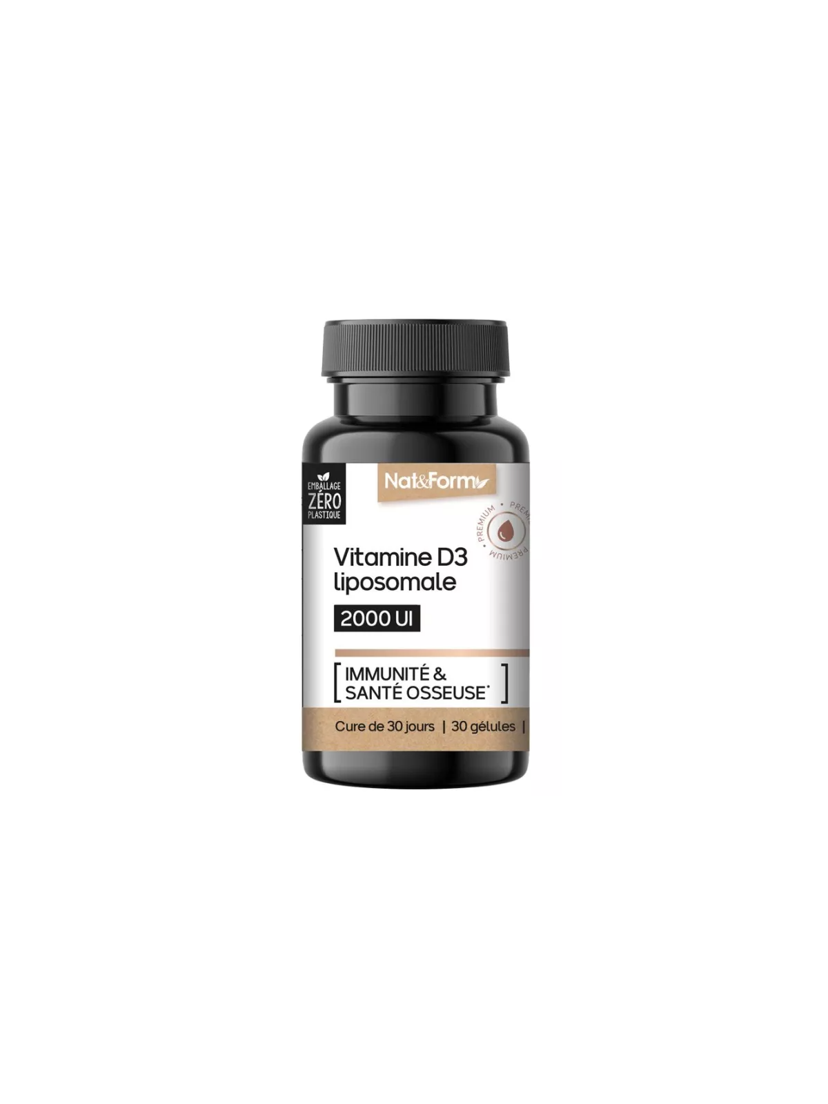 Nat&Form Nutraceutique Vitamine D3 30 Gélules