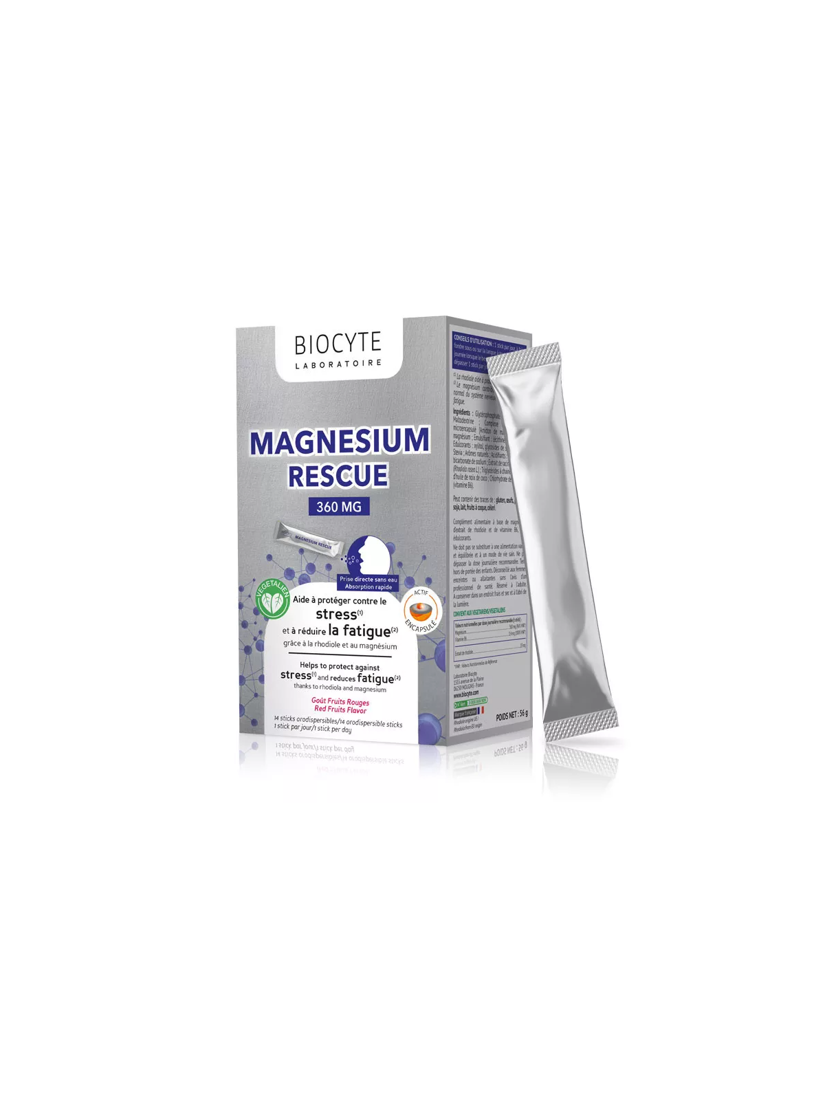 BIOCYTE Magnésium Rescue Boite de 14 Sticks