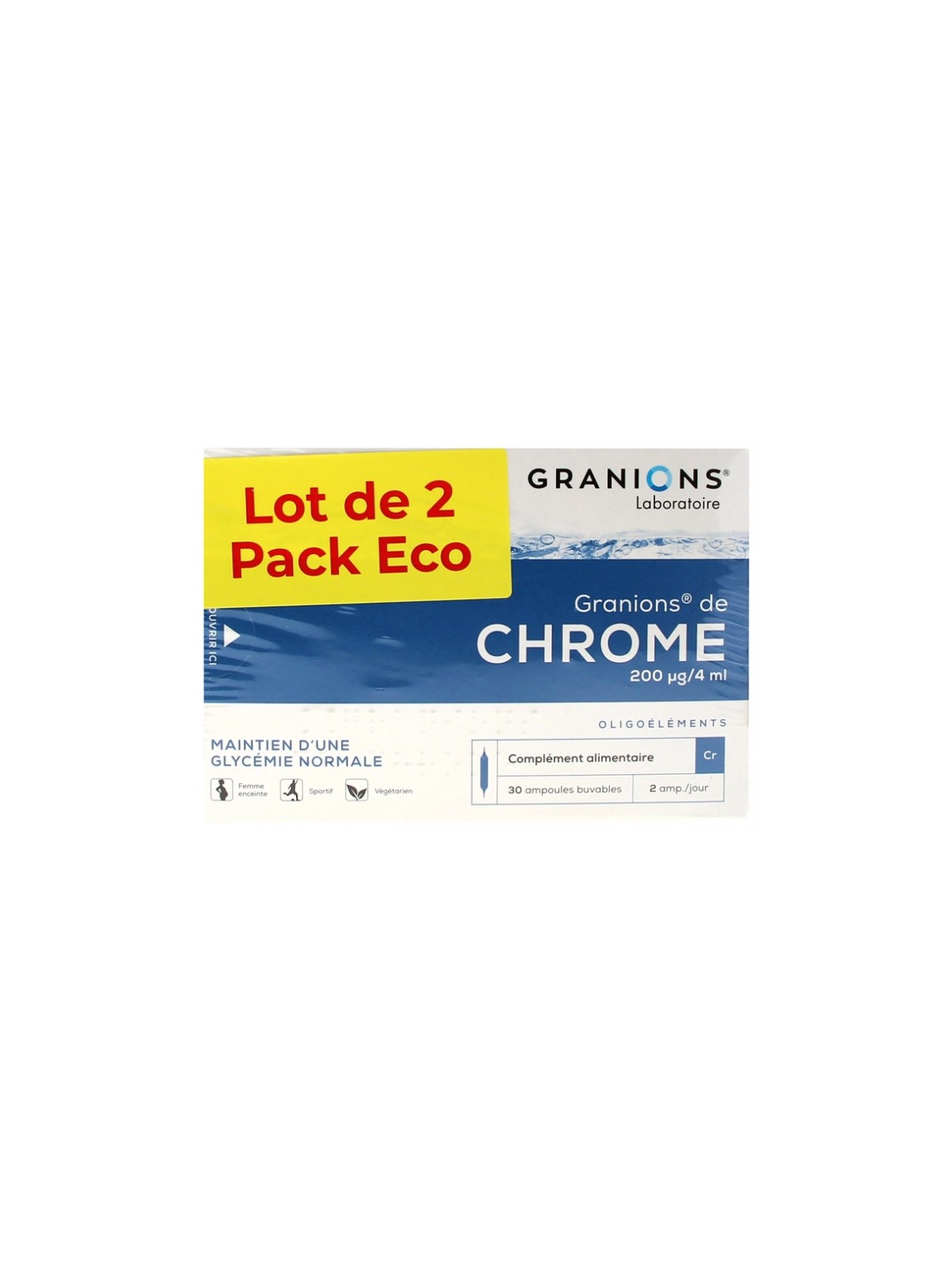 GRANIONS Chrome 200 µg Lot de 2 x 30 Ampoules