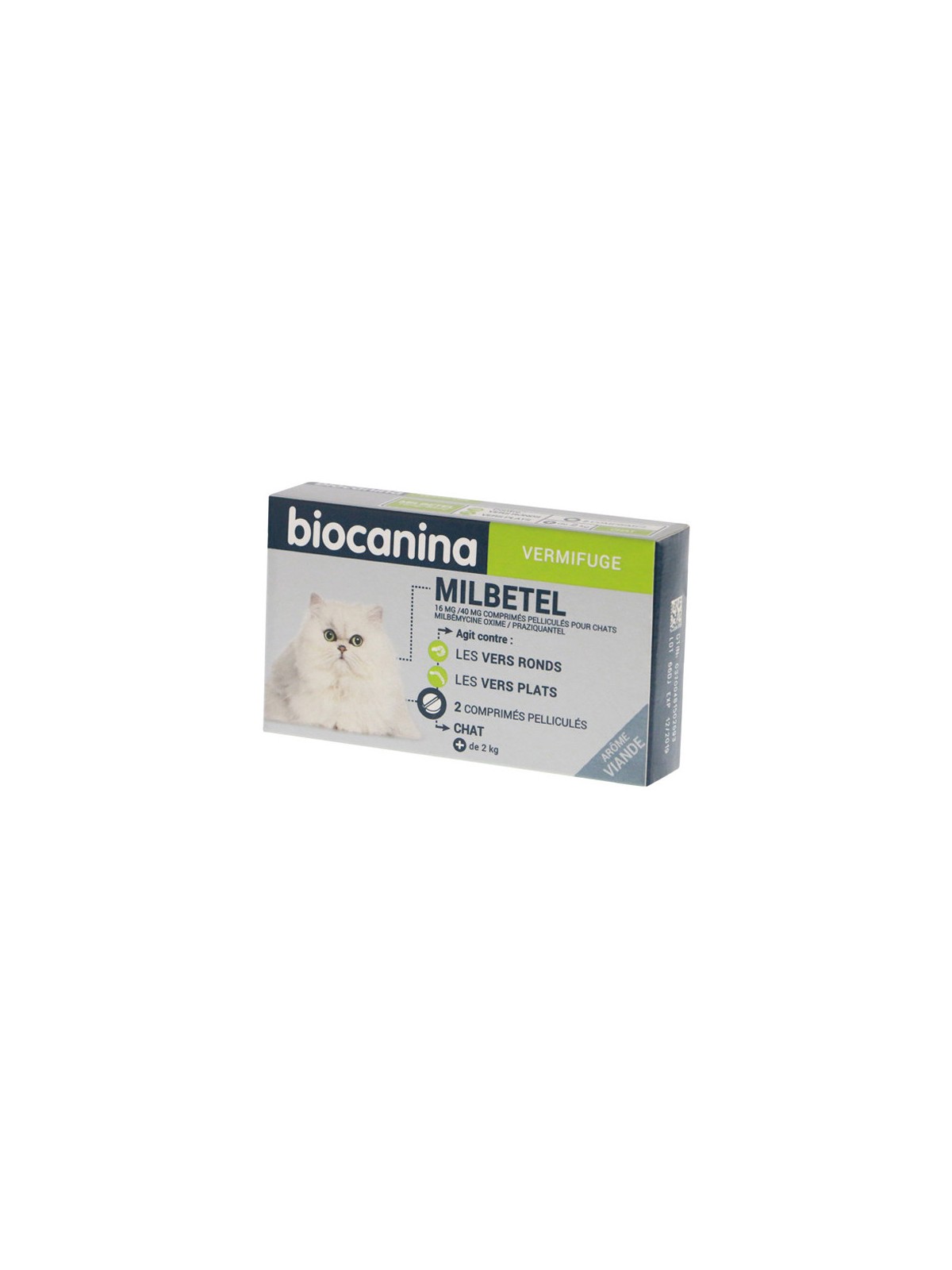BIOCANINA Vermifuge Milbetel Chat +2kg 2 comprimés