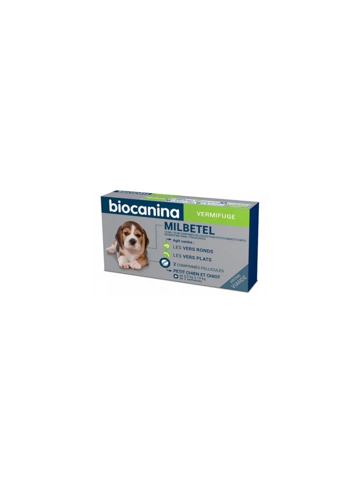 BIOCANINA Milbetel Vermifuge Chien de 0,5 à 10 kg x 2