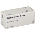 Biotine 5mg 60 comprimés chute de cheveux | Nom de la Pharmacie en...