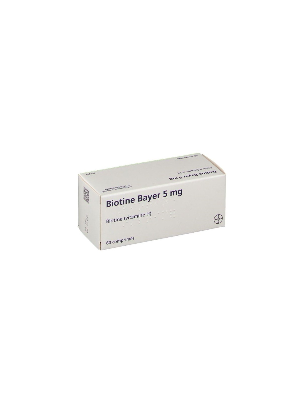 Biotine 5mg 60 comprimés chute de cheveux | Nom de la Pharmacie en...