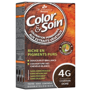 Color&Soin Coloration Permanente Châtain Doré : 4G