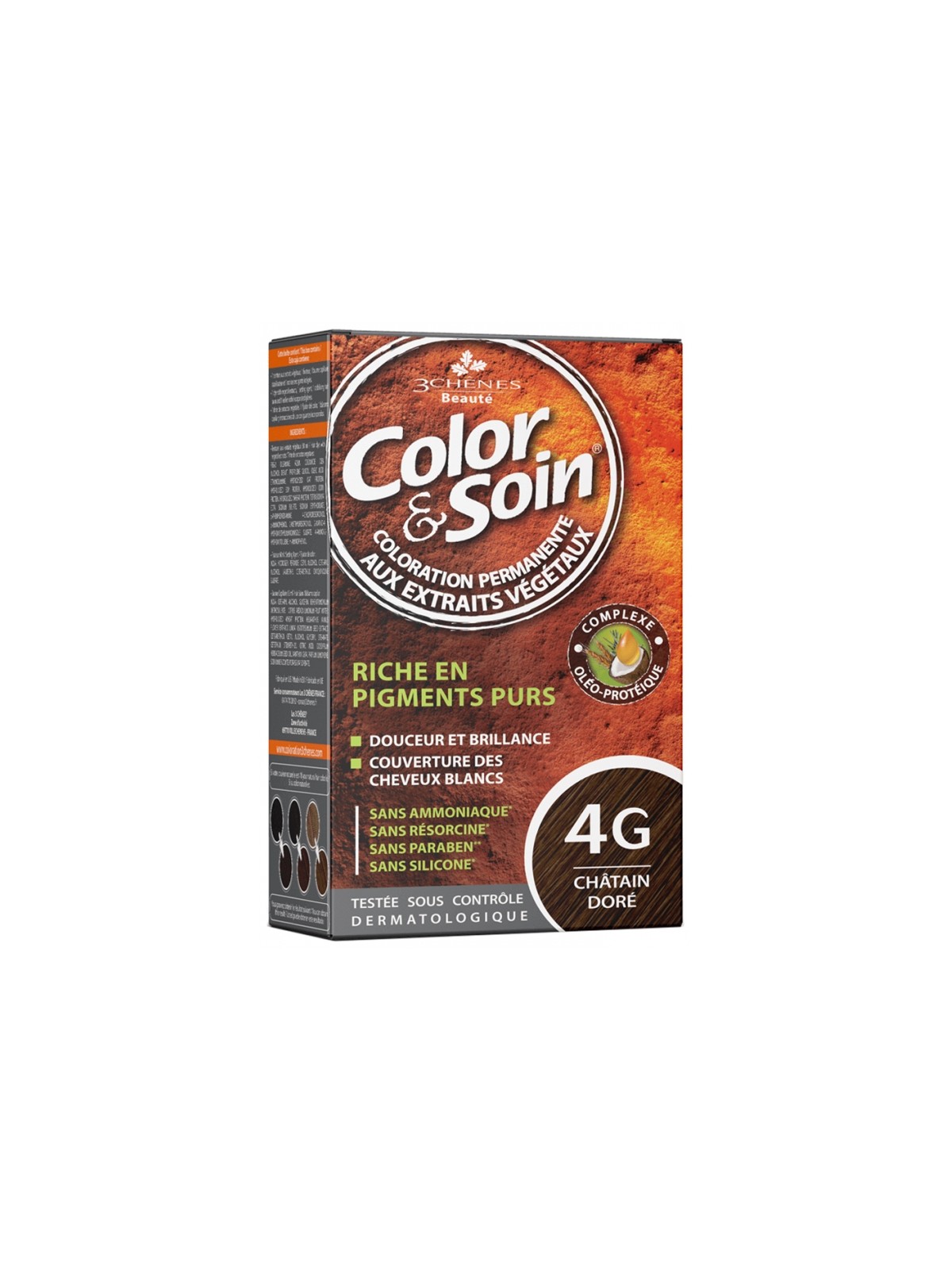 Color&Soin Coloration Permanente Châtain Doré : 4G