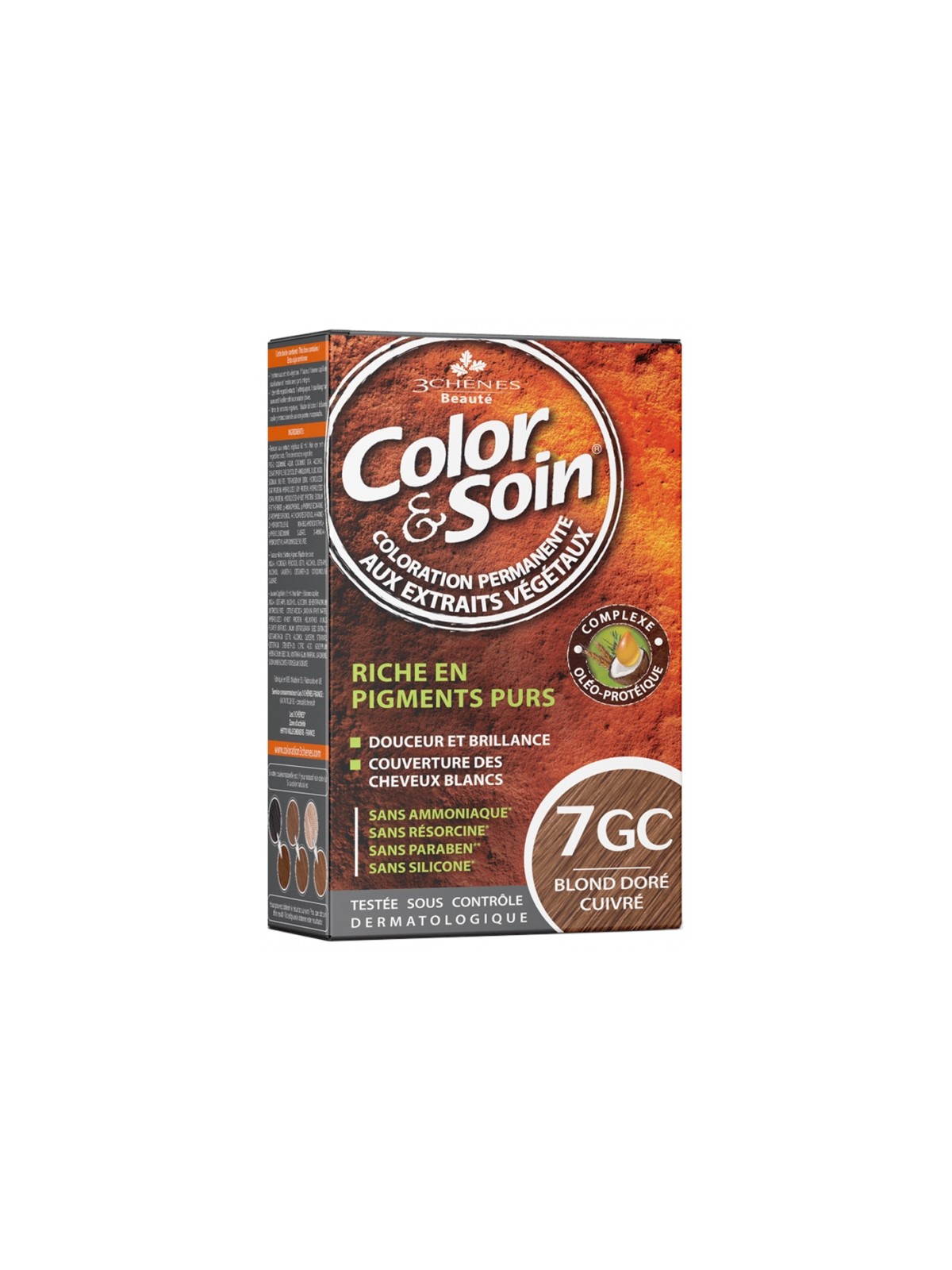 Color & Soin Coloration Permanente Blond Doré Cuivré : 7GC