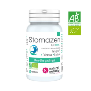 NATURAL NUTRITION STOMAZEN Bien-être Gastrique 40 Comprimés