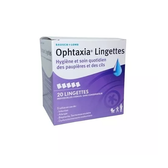 OPHTAXIA Lingettes Boite de 20