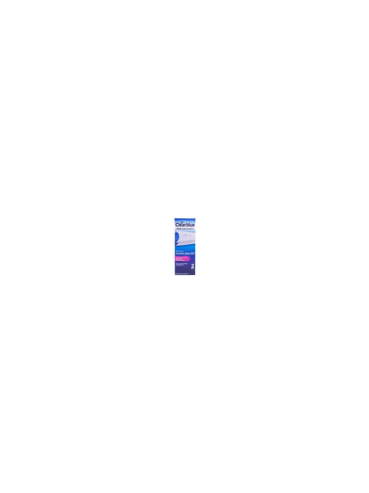 CLEARBLUE Test De Grossesse Détection Ultra-précoce Digital Boite de 2