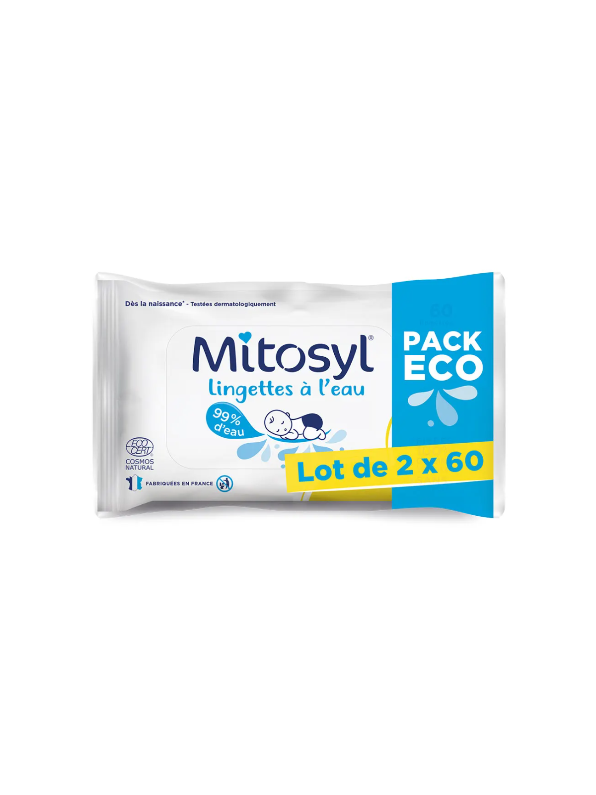 MITOSYL Lingettes à l'eau 2x60