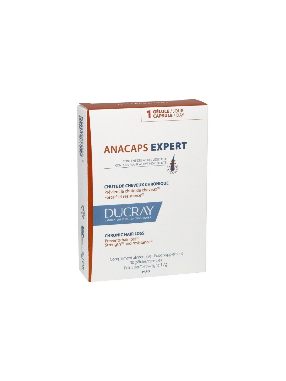 DUCRAY Anacaps Expert Chute de Cheveux Chronique 30 Gélules