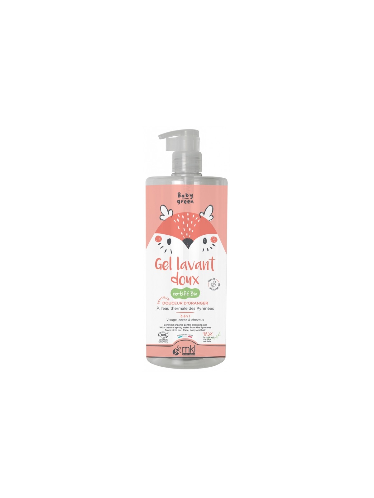 MKL Baby Green Gel Lavant Doux Bio 1 L