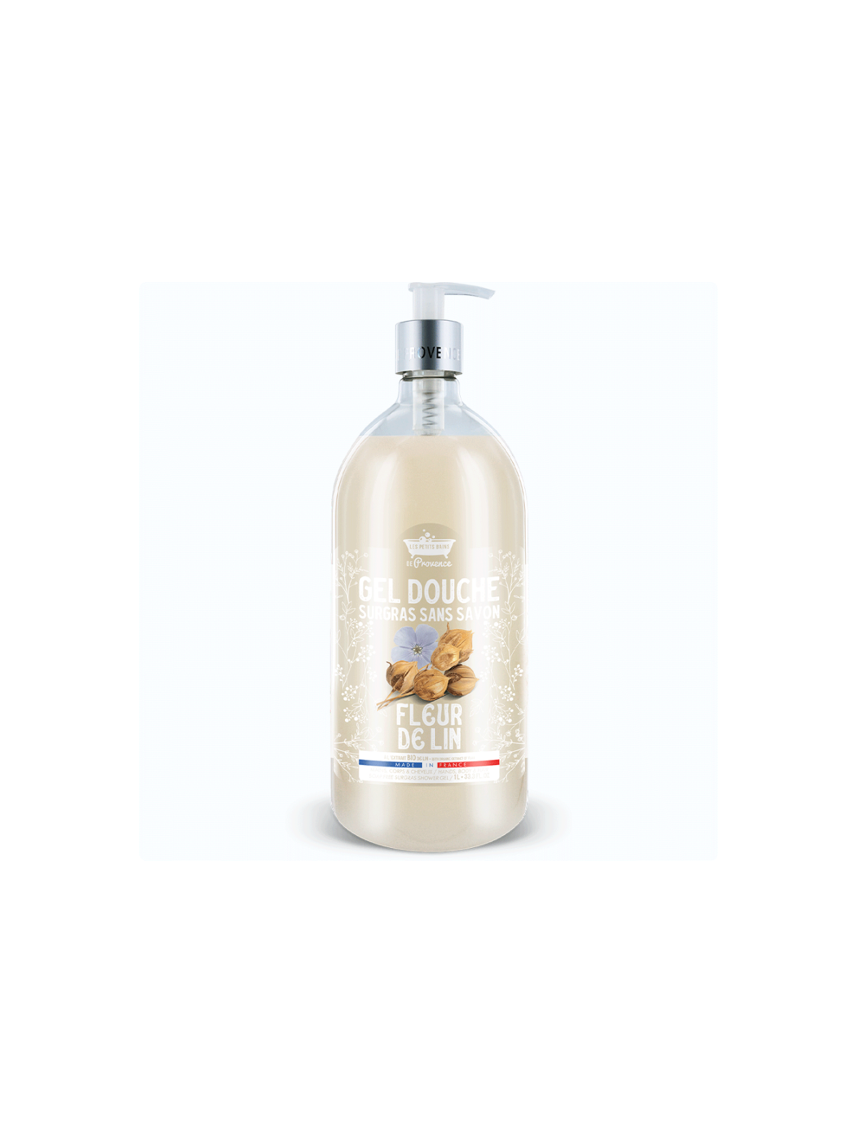 LES PETITS BAINS EN PROVENCE Gel douche Fleur de Lin 1L