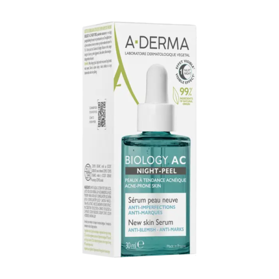 A-DERMA BIOLOGY AC SERUM NIGHT PEEL 30ML