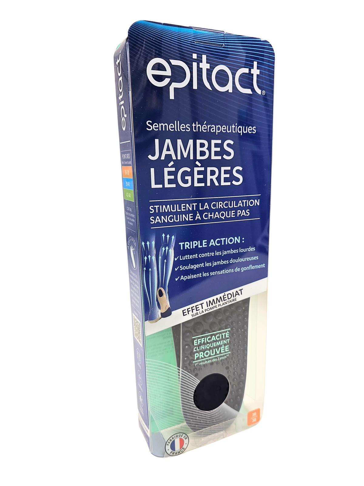 EPITACT Semelles Thérapeutiques Jambes Légères Taille : 36/38