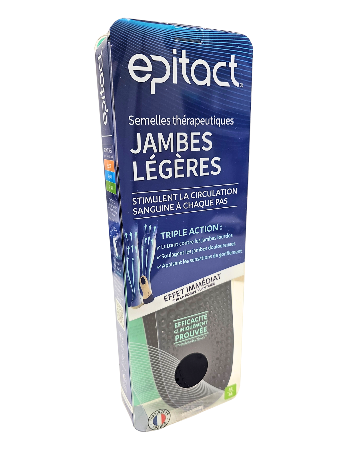 EPITACT Semelles Thérapeutiques Jambes Légères Taille : 42/44