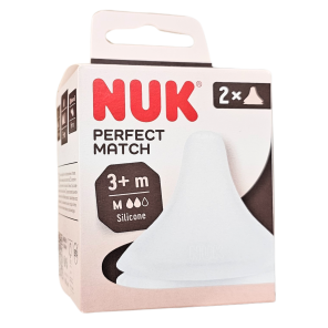 NUK 2 Tètines Perfect Match en silicone souple Taille : M