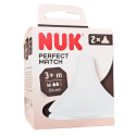 NUK 2 Tètines Perfect Match en silicone souple Taille : M