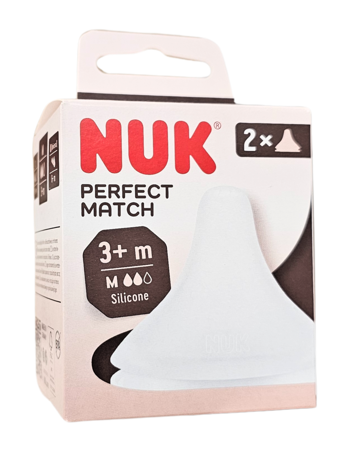 NUK 2 Tètines Perfect Match en silicone souple Taille : M