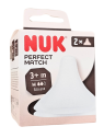 NUK 2 Tètines Perfect Match en silicone souple Taille : M
