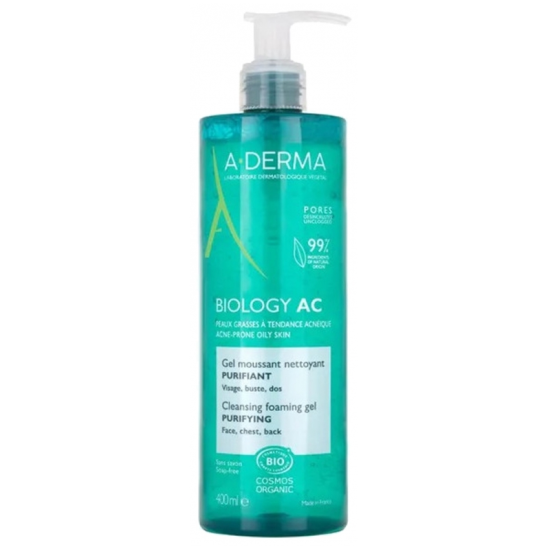 A-DERMA BIOLOGY AC Gel moussant nettoyant purifiant 400ml