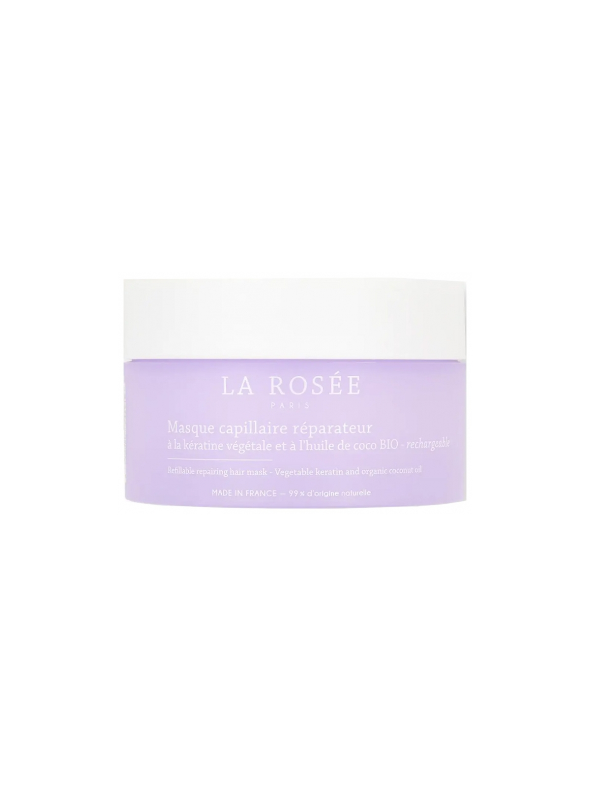 LA ROSEE Masque Capillaire Réparateur Kératine Végétale & Huile De Coco Bio 200g