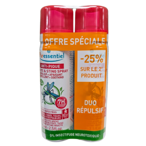 PURESSENTIEL Anti-Pique Spray Répulsif + Apaisant 2x75ml