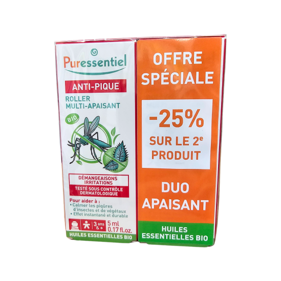 PURESSENTIEL Anti-Pique Roller Multi-Apaisant Bio 2x5ml