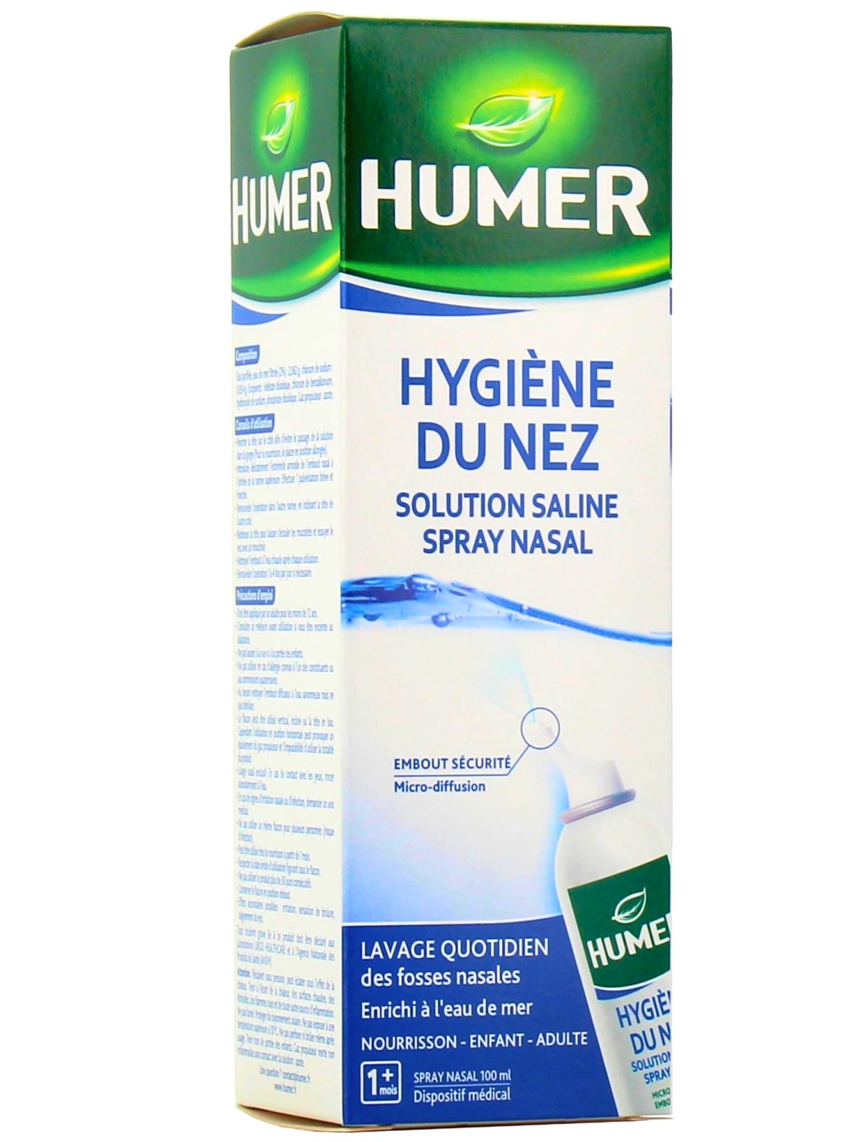 Humer Hygiène du Nez Solution Saline 100 ml