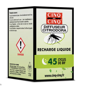 CINQ SUR CINQ Citriodora Recharge Liquide Diffuseur Anti-Moustiques